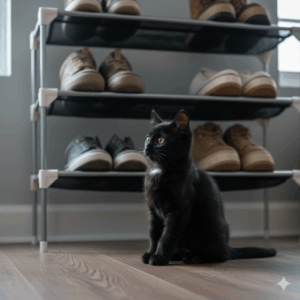 Zwarte Europese Korthaar kitten